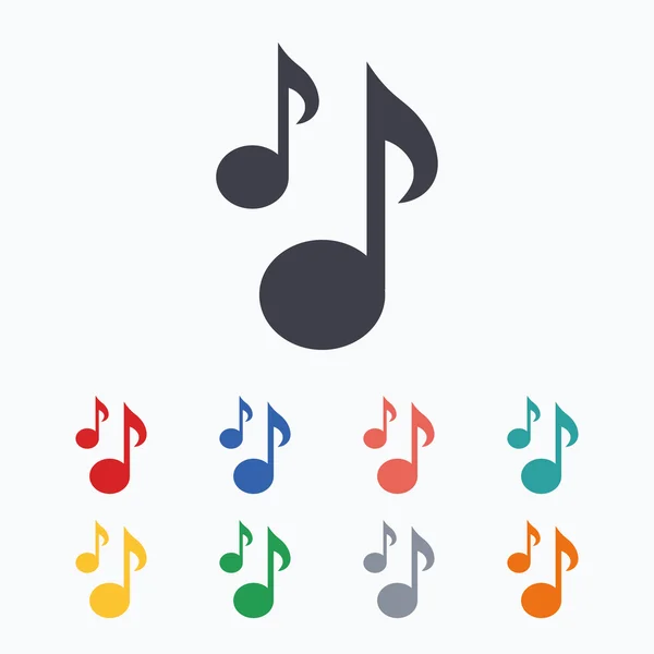 Music notes sign icons — Stock Vector