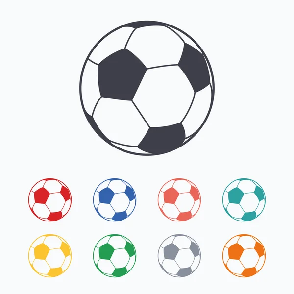 Football ball sign icons — Stock Vector