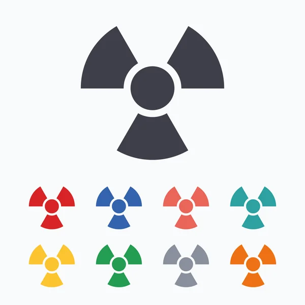 Radiation sign icons — Stock Vector