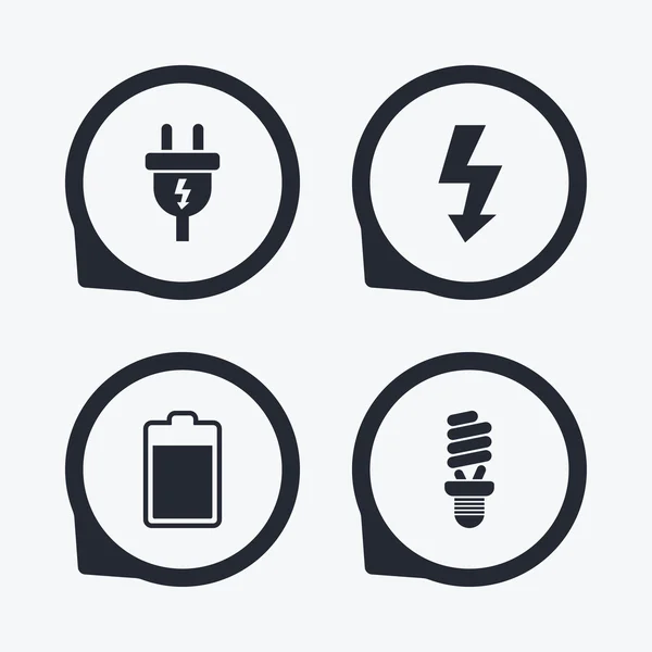 Electric plug signs — Stock Vector