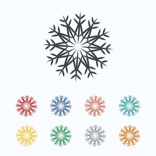 Snowflake artistic sign icon. Air conditioning. — Stock Vector