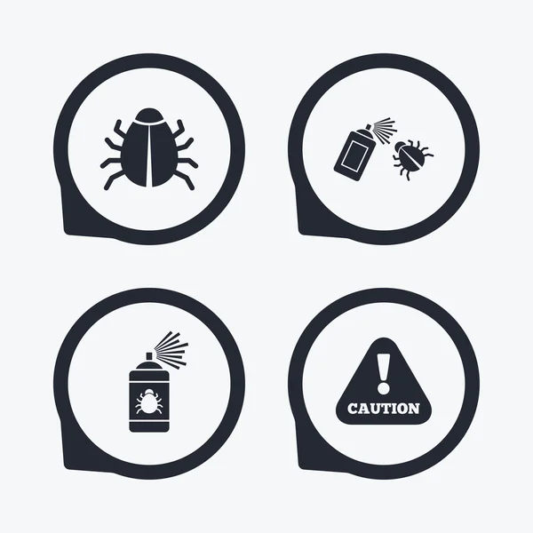 Bug disinfection signs. — Stock Vector