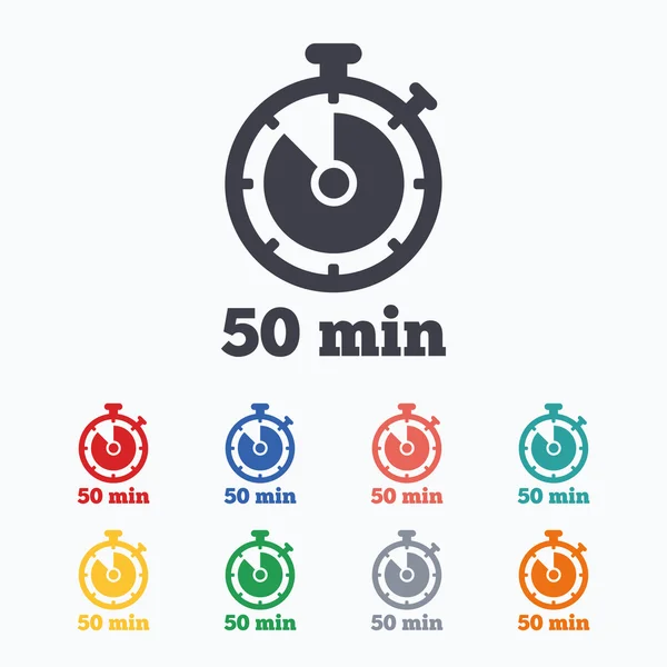 Timer segno icone — Vettoriale Stock