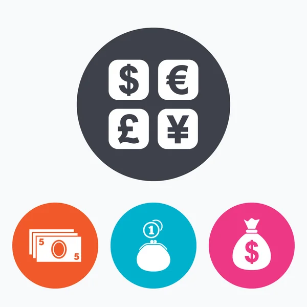 Munt uitwisseling pictogram — Stockvector