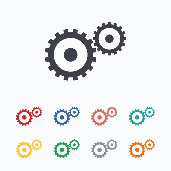 Cog settings sign icons — Stock Vector