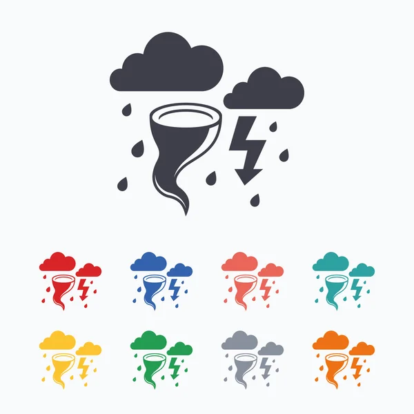 Storm bad weather sign icon. Gale hurricane. — Stock Vector