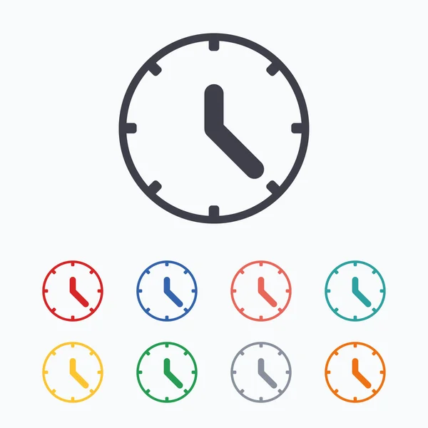 Signo del reloj iconos — Archivo Imágenes Vectoriales