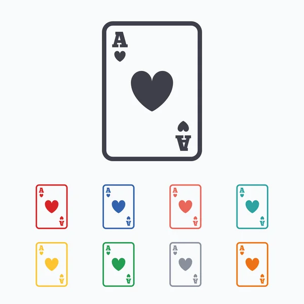 Casino işareti simgeleri — Stok Vektör
