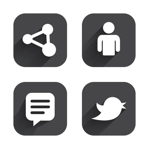 Human person and share icons. — Stock Vector