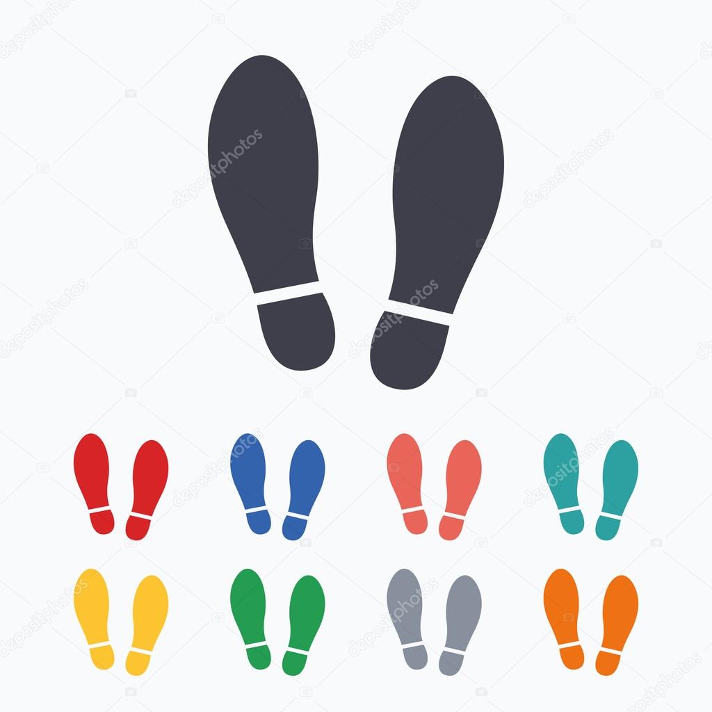 Imprint shoes sign icon. Shoe print symbol