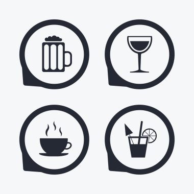 İşaretler içer. Kahve fincanı, cam