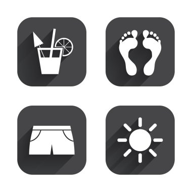 Beach Tatil simgeler.