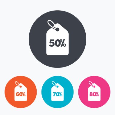 Satılık fiyat etiketi simgeler.