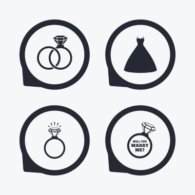 Düğün elbise simgesi.