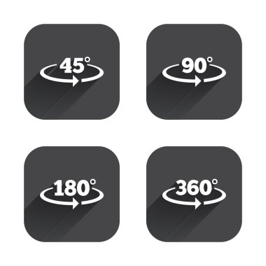 Açısal derece simgeleri.