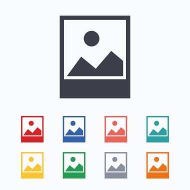 Fotoğraf çerçevesi simgeleri manzara