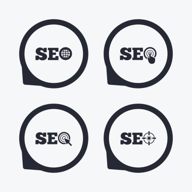 SEO simgeler. Arama Motoru Optimizasyonu