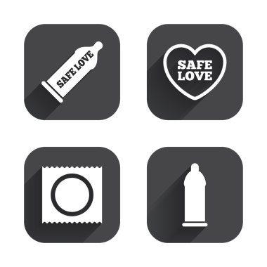 Güvenli seks aşk simgeler.