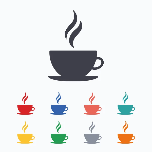 Иконки кофейных чашек — стоковый вектор