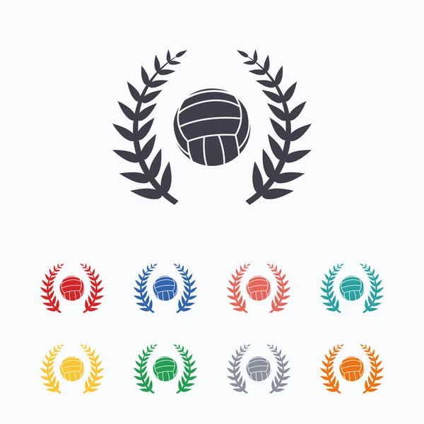 Iconos signo de voleibol — Vector de stock