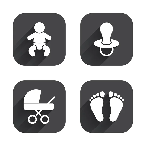 Bébé enfants icônes . — Image vectorielle