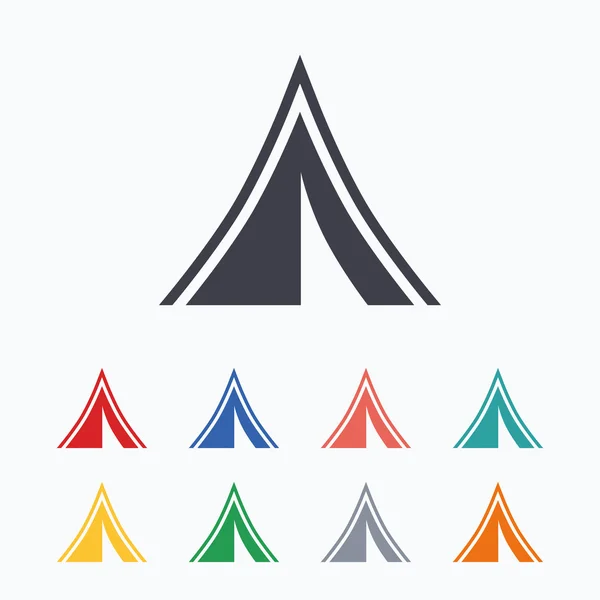 旅游帐篷标志图标 — 图库矢量图片