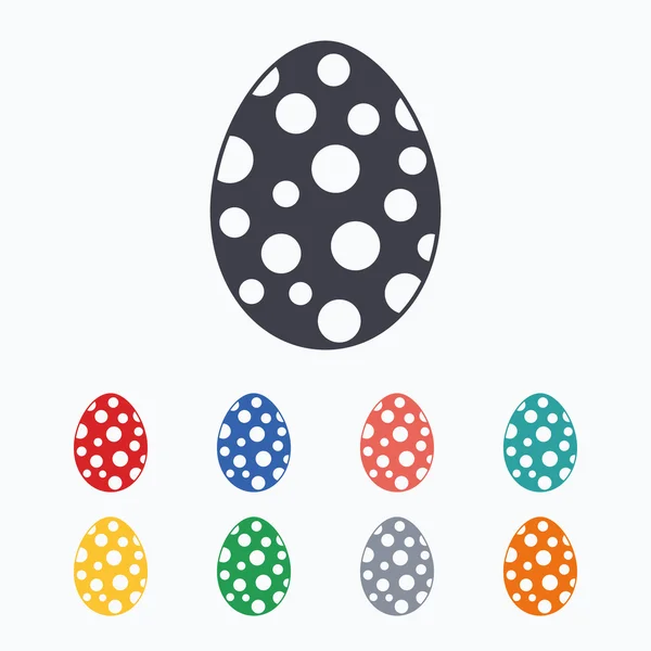 Signo de huevo de Pascua iconos — Vector de stock