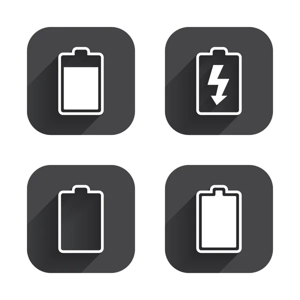 Pictogrammen opladen van de batterij. — Stockvector