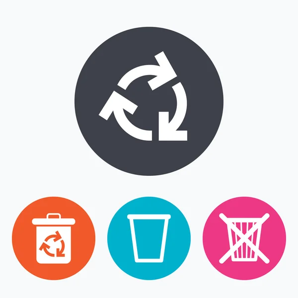 Recycle bin icons. — Stock Vector