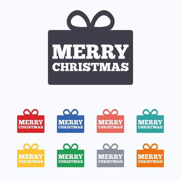 Merry christmas gift signs — Stockvector