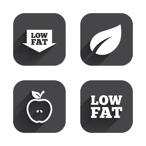 Low fat icons. — Stock Vector