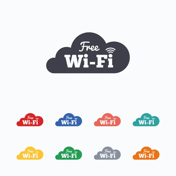 免费 wifi 上网迹象 — 图库矢量图片