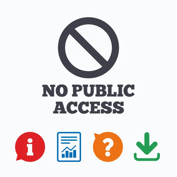 Знаки общественного доступа отсутствуют — стоковый вектор