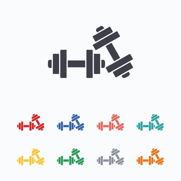 Halters ondertekenen pictogram. Fitness sport symbool. — Stockvector