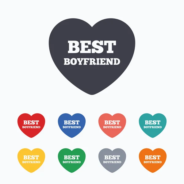 Best boyfriend signs — Stock Vector