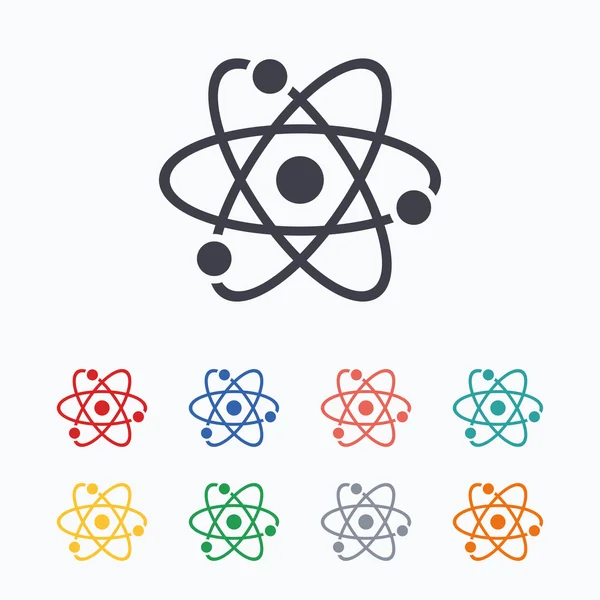 Atom σημάδι εικονίδια — Διανυσματικό Αρχείο
