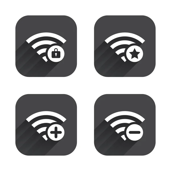 Wifi kablosuz ağ kutsal kişilerin resmi. — Stok Vektör