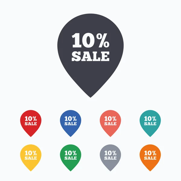 10 τοις εκατό πώληση δείκτη — Διανυσματικό Αρχείο