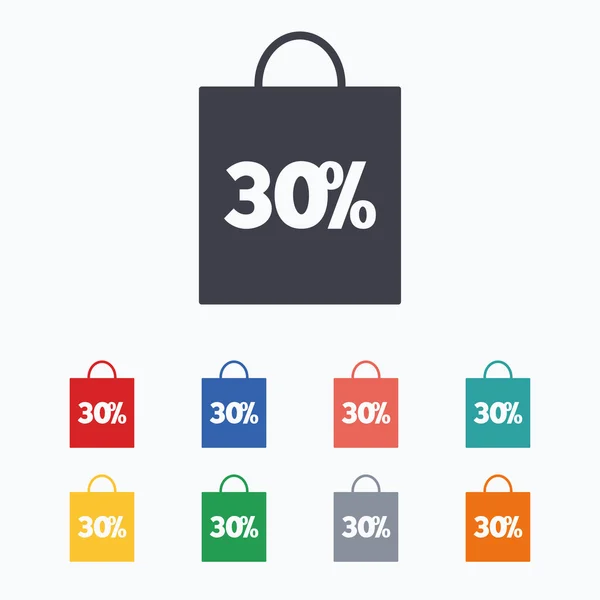 30% sac de vânzare — Vector de stoc