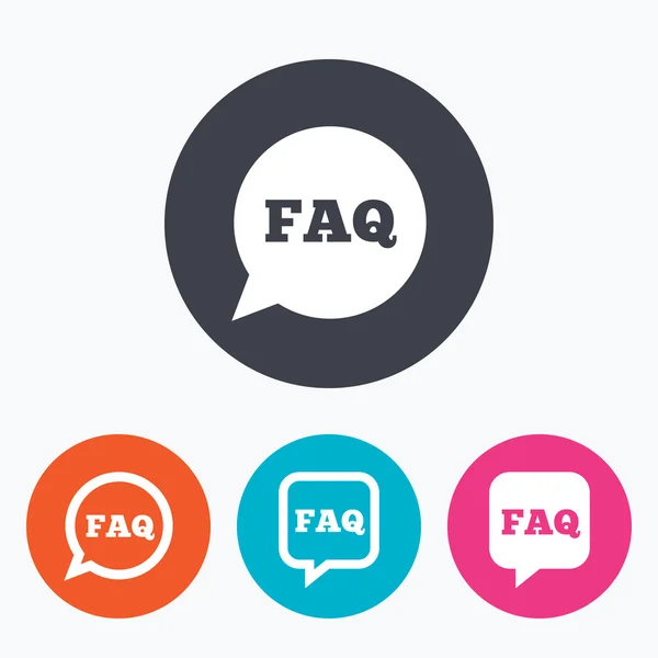 FAQ information signs. — Stock Vector