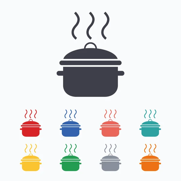 Pişirme Pan işareti simgeleri — Stok Vektör