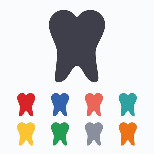 Ícones de sinal de dente —  Vetores de Stock