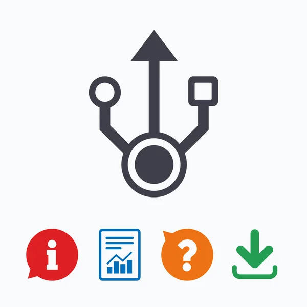 USB-teken pictogram. — Stockvector