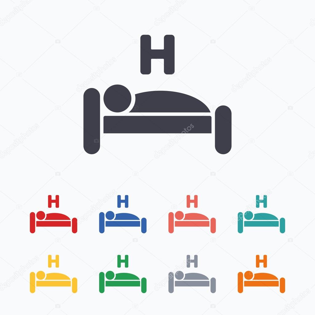 Hotel sign icons