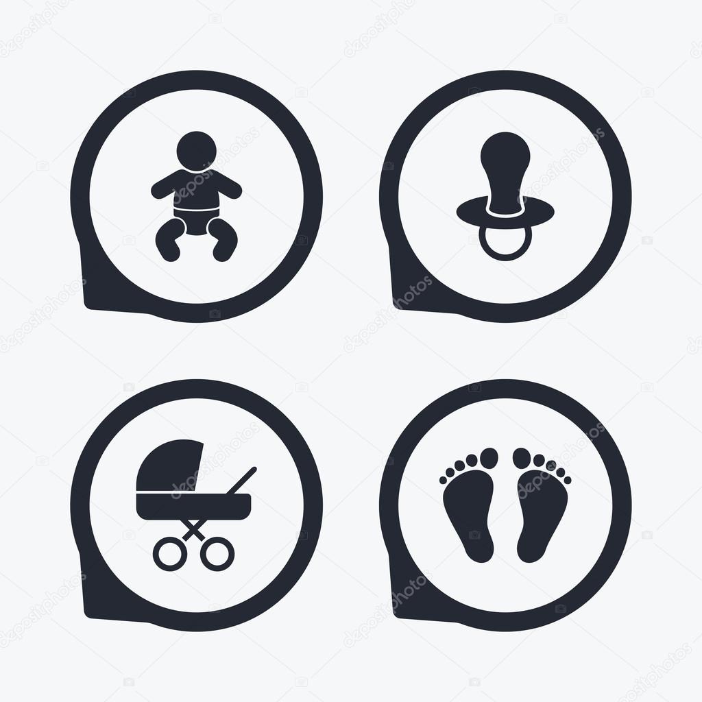 Baby infants icons.
