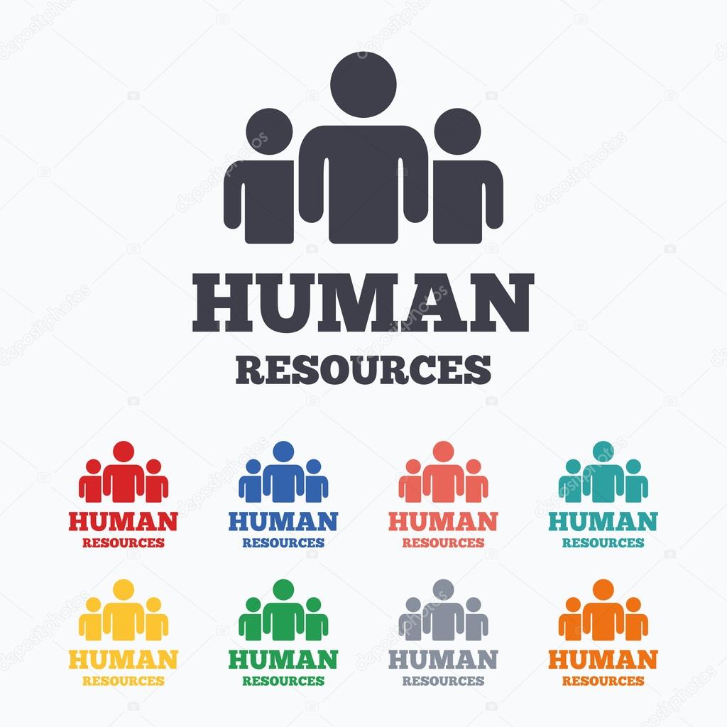Human resources sign icons