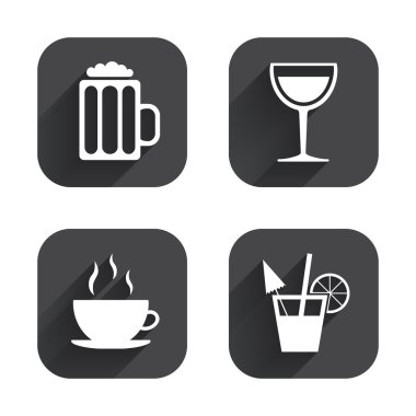 İşaretler içer. Kahve fincanı, cam