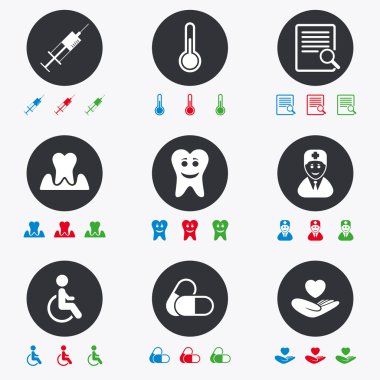 Tıp, Tıp Sağlık ve tanı simgeler.