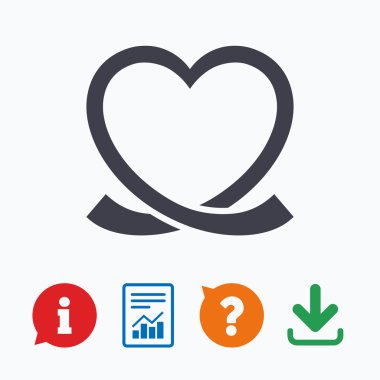 Kalp şerit işareti simgesi.