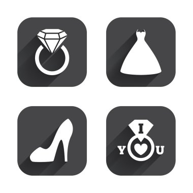 Düğün elbise simgesi.